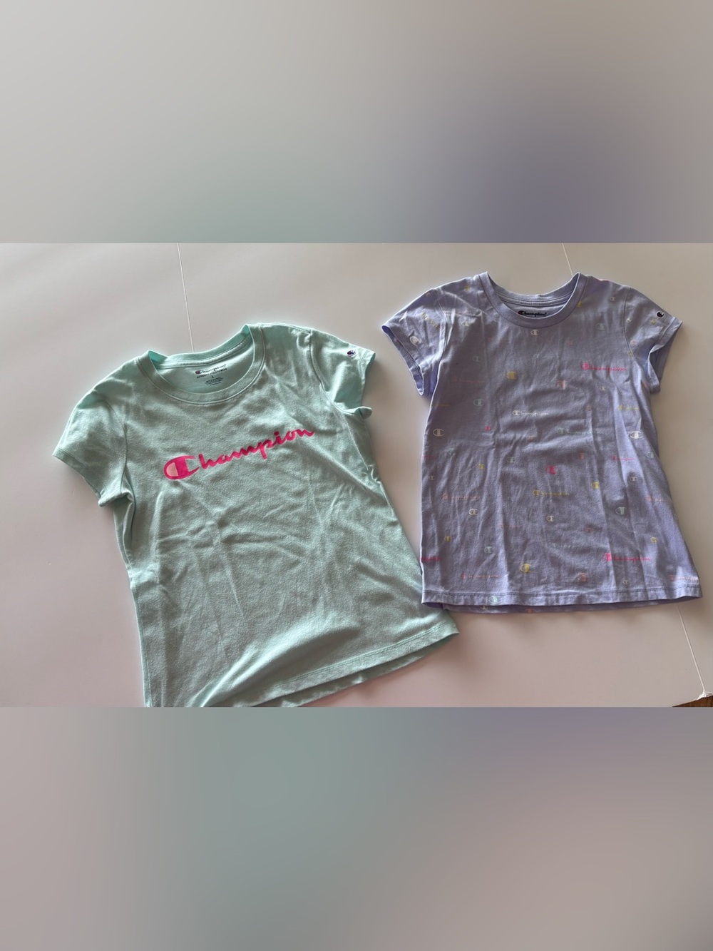 Champion girls short sleeve Tshirts size Large lot of 2